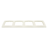 Berker S1 Afdekraam | Inbouw | 4-voudig | Glanzend | Crème - 66.032.26