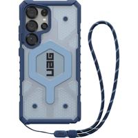 Urban Armor Gear Pathfinder Outdoor telefoonhoes Samsung Galaxy S25 Ultra Blauw, Transparant Inductieve lading, Met polsband, Stootbestendig