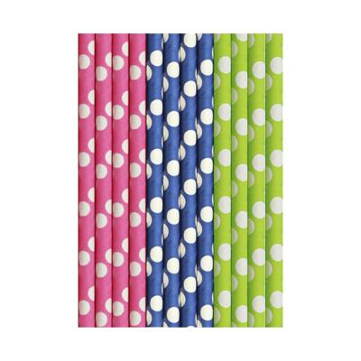 Duni papieren rietjes cocktail dots 25st