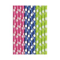 Duni papieren rietjes cocktail dots 25st
