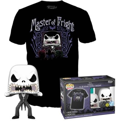 Pop! and Tee: The Nightmare Before Christmas - Jack Skellington Master of Fright T-Shirt Size L