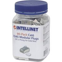 Intellinet neu Intellinet verpakking van 90 stuks Cat6 modulaire RJ45-stekkers STP 3-voudige klem voor massieve draad 90 stekkers in pot 790628 Krimpcontact