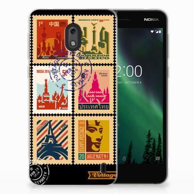 Nokia 2 | Silliconen Back Cover | Postzegels