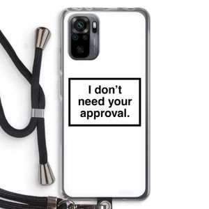 Don't need approval: Xiaomi Redmi Note 10 Pro Transparant Hoesje met koord
