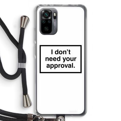 Don't need approval: Xiaomi Redmi Note 10 Pro Transparant Hoesje met koord