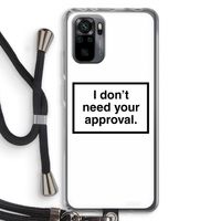 Don't need approval: Xiaomi Redmi Note 10 Pro Transparant Hoesje met koord