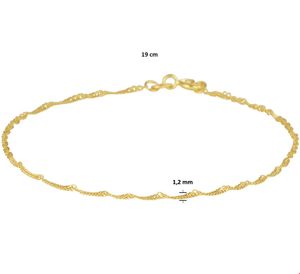 Armband Singapore geelgoud 1,2 mm