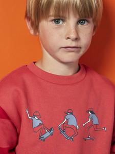 Sweater voor jongens Skateboard rood