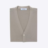 Cardigan Beige Katoen - thumbnail