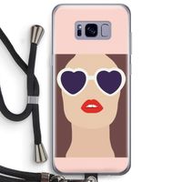Red lips: Samsung Galaxy S8 Plus Transparant Hoesje met koord