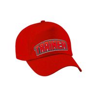 Cadeau pet/cap voor volwassenen - trainer - rood - geweldige coach - sport - thumbnail