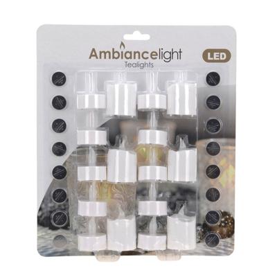 Theelichten met led - 16x stuks - LED kaars - Waxine lichten