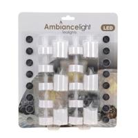 Theelichten met led - 16x stuks - LED kaars - Waxine lichten