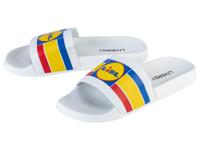 LIVERGY Heren badslippers met Lidl-print (42, Wit)