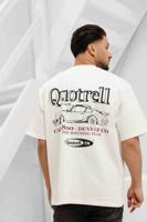 Quotrell Roadster T-Shirt Heren Gebroken Wit/Rood - Maat XL - Kleur: Gebroken WitRood | Soccerfanshop