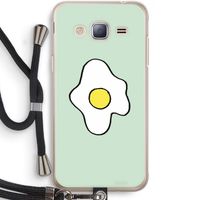 Spiegelei: Samsung Galaxy J3 (2016) Transparant Hoesje met koord