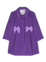 Colorichiari manteau droit à détail de nœud - Violet