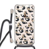 Zeemeermin: iPhone 7 Transparant Hoesje met koord