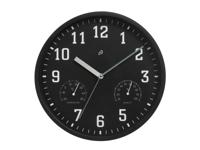 AURIOL Wandklok met thermo- en hygrometer (Zwart)