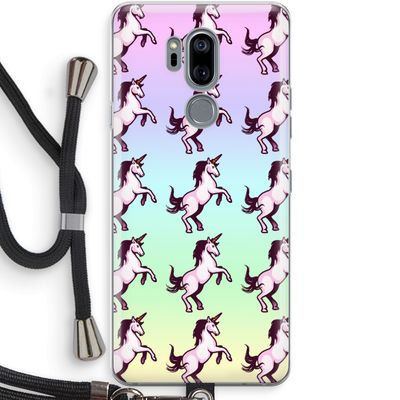 Musketon Unicorn: LG G7 Thinq Transparant Hoesje met koord