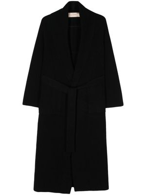 Gentry Portofino manteau en cachemire à taille ceinturée - Noir