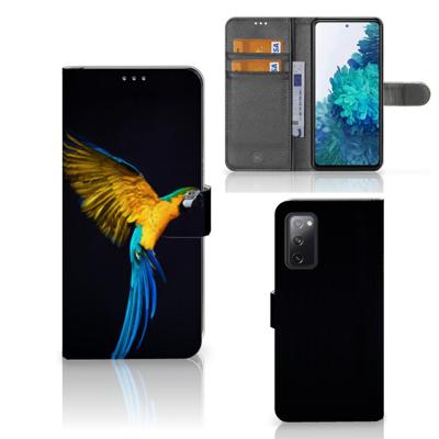 Samsung Galaxy S20 FE | Telefoonhoesje | Met pasjeshouder | Papegaai