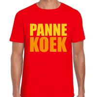 Foute Party Cadeau T-shirt heren - PANNEKOEK - rood - feestkleding