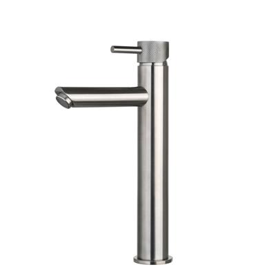 Wastafelmengkraan Opbouw Sanilux Ibex Hoog Rond Met Geribbeld Knop Gunmetal Sanilux
