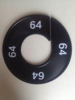 Maatring 9cm zwart/wit 64