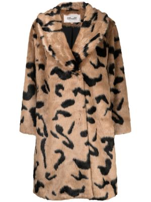 DVF Diane von Furstenberg manteau à imprimé animalier - Tons neutres