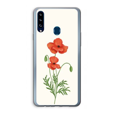 Red poppy: Samsung Galaxy A20s Transparant Hoesje