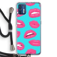 Bite my lip: Motorola Moto G9 Plus Transparant Hoesje met koord