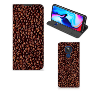 Motorola Moto G9 Play Flip Style Cover Koffiebonen