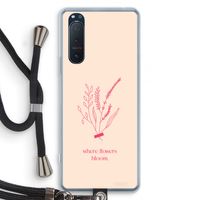 Where flowers bloom: Sony Xperia 5 II Transparant Hoesje met koord