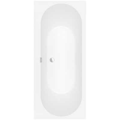 Ligbad Villeroy & Boch Oberon Duobad Quaryl 170 x 75 CM Met Poten Inclusief Overloopcombinatie Stone White