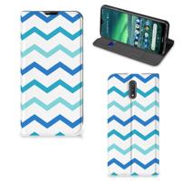 Nokia 2.3 | Hoesje met Magneet | Zigzag Blauw