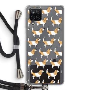 Doggy: Samsung Galaxy A12 Transparant Hoesje met koord
