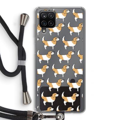 Doggy: Samsung Galaxy A12 Transparant Hoesje met koord