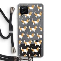 Doggy: Samsung Galaxy A12 Transparant Hoesje met koord