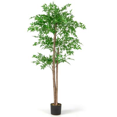 150 cm Kunstplant Bamboe Kunstboom met Pot Kunstplant Bamboeboom Decoratieboom