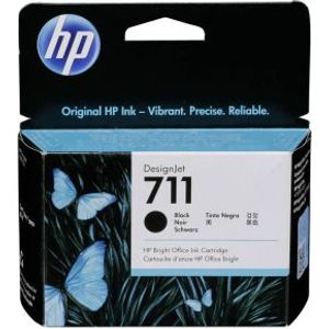 HP 711 zwarte DesignJet inktcartridge, 80 ml