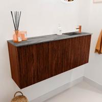 Toiletmeubel Mondiaz Joya Dlux | 100 cm | Meubelkleur Ruby | Faye wastafel Sombra Wasbak Rechts | 1 kraangat
