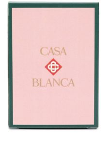 Casablanca jeu de cartes à motif monogrammé - Rose