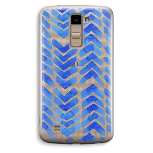 Blauwe pijlen: LG K10 (2016) Transparant Hoesje
