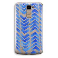 Blauwe pijlen: LG K10 (2016) Transparant Hoesje