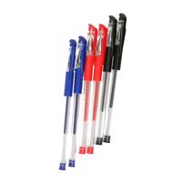 DID Gelpennen - 6x stuks - blauw/rood/zwart - met dop - kantoor/school