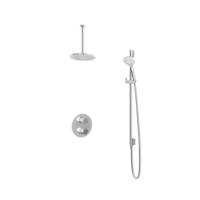 Hotbath Buddy - Inbouw Regendoucheset - Thermostatisch - Plafondbuis 30 cm - Hoofddouche 200 mm - Ronde Handdouche 3 Standen - Glijstang 900 mm - met 2-Weg Stop-Omstel - Waterbesparend - V01