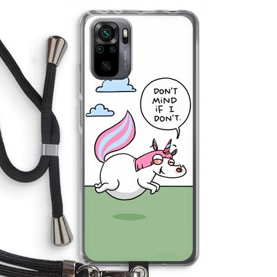 Unicorn: Xiaomi Redmi Note 10 Pro Transparant Hoesje met koord