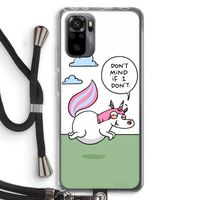 Unicorn: Xiaomi Redmi Note 10 Pro Transparant Hoesje met koord