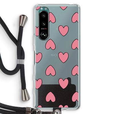 Ondersteboven verliefd: Sony Xperia 5 III Transparant Hoesje met koord